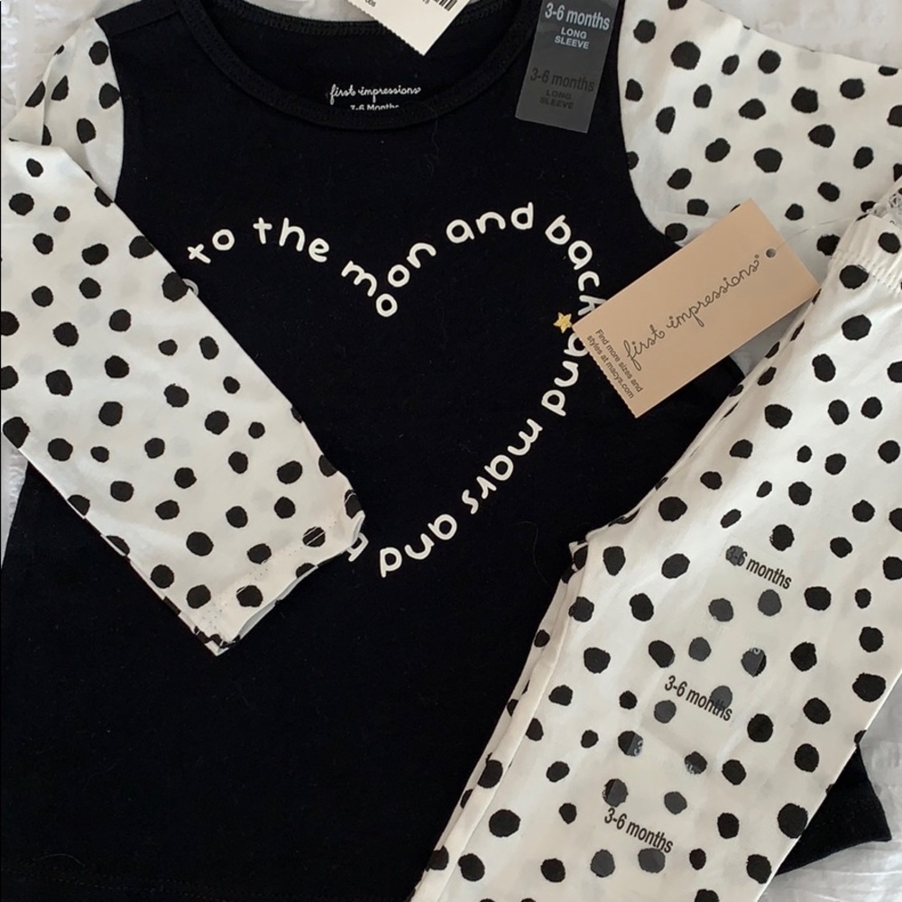NWT Baby Long Sleeve Top and Leggings (3-6M)